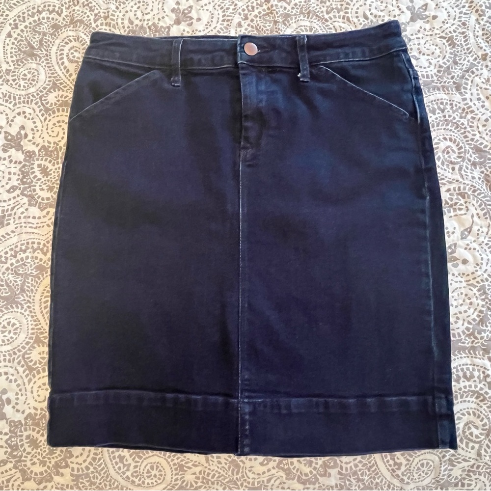 Classic Dark Blue Denim Skirt